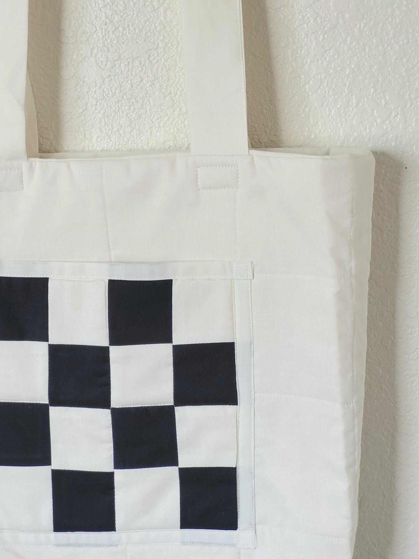 "Check" - Quilted Travel Tote Bag