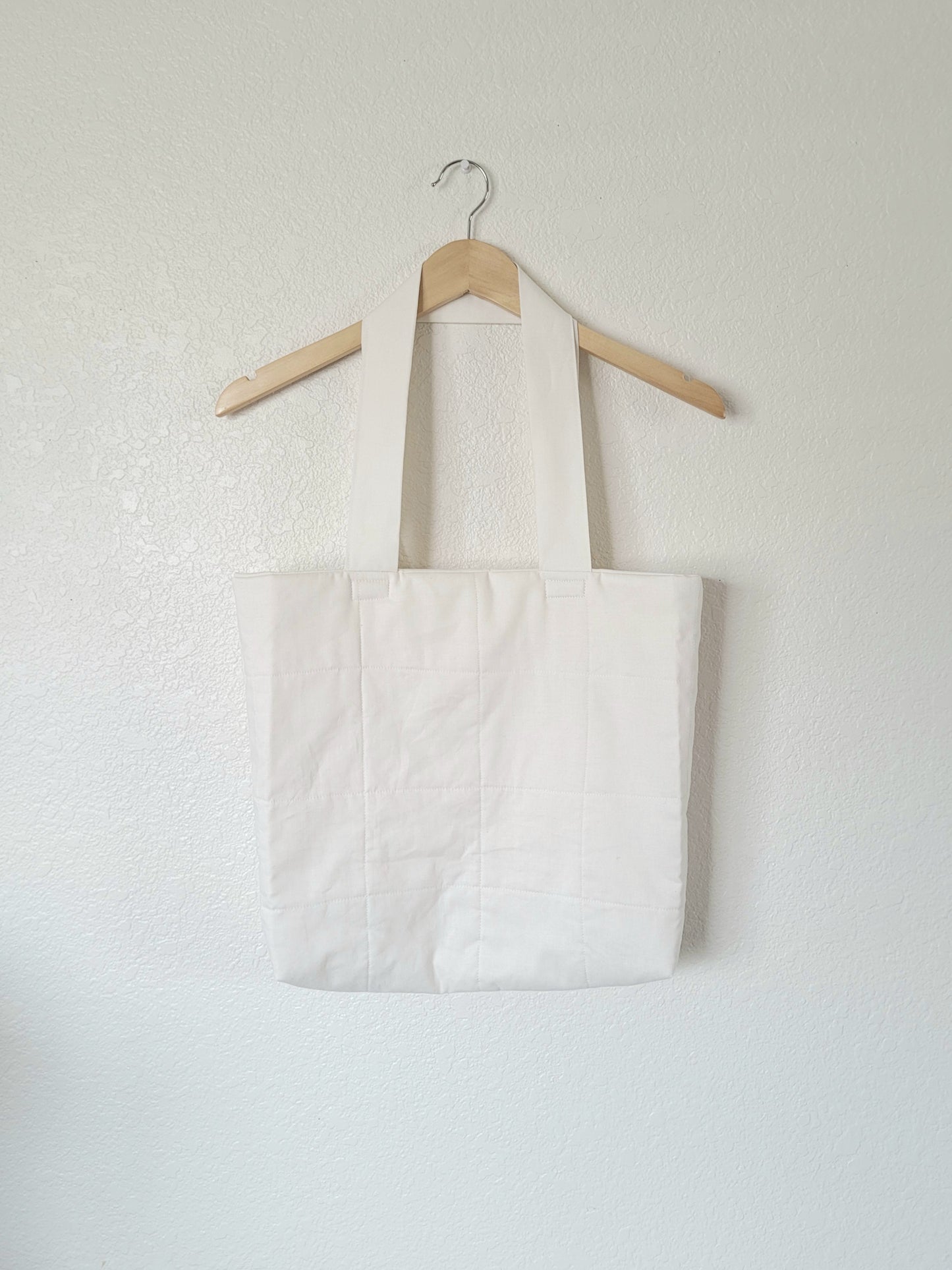 "Check" - Quilted Travel Tote Bag