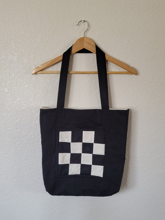 "Check Negative" - Quilted Travel Tote Bag